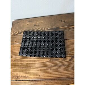 Vintage 1940's Plastic Flex Brown Plastic Square Tiles Clutch Purse Zipper
